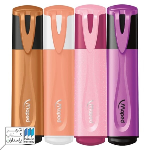 پک ۴تایی هایلایتر متالیک طیف بنفش و صورتی مپد maped