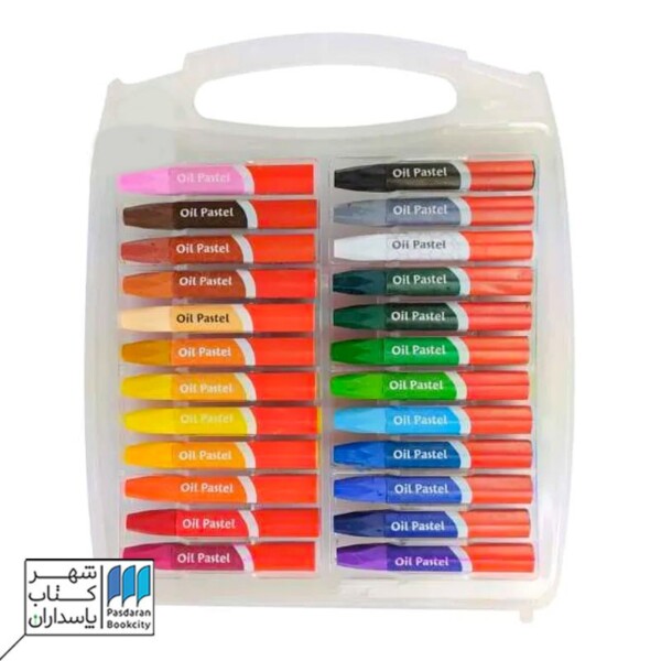 پاستل جعبه پلاستیکی شفاف طرح گربه ۲۴ رنگ ۱۲۰۰۶۵