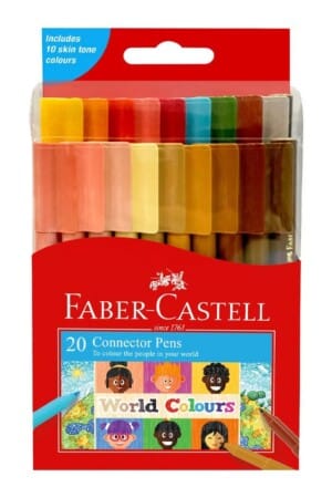 ماژیک در چسبان جعبه مقوایی و طلقی ۲۰ رنگ رنگ پوست و رنگ های کلاسیک ۱۵۵۰۰۶