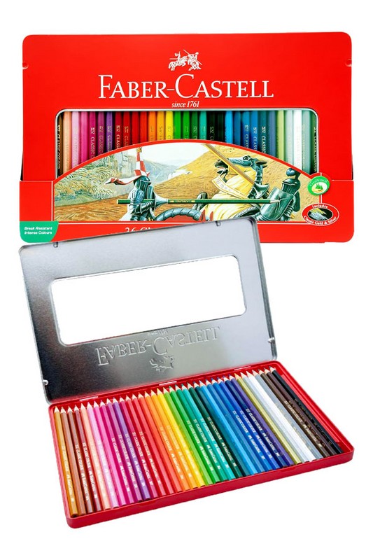 مداد رنگی ۳۶ جعبه فلزی ۱۱۵۸۴۶ فابر کاستل