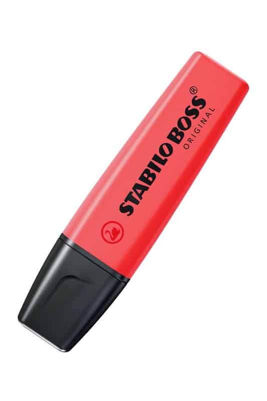 هایلایتر قرمز باس اورجینال ۷۰/۴۰ stabilo
