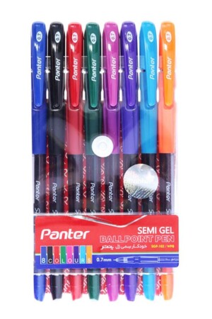 خودکار بسته ۸ رنگ semi gel ۰.۷ پنتر panter