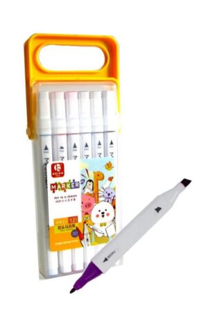 ماژیک دو سر ۱۲ رنگ کد ۵۰۸