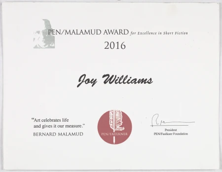 تقدیرنامه جایزه پن مالامود