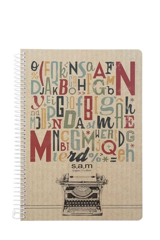 دفتر زبان ۱۰۰ برگ وزیری دو خط سیمی سم