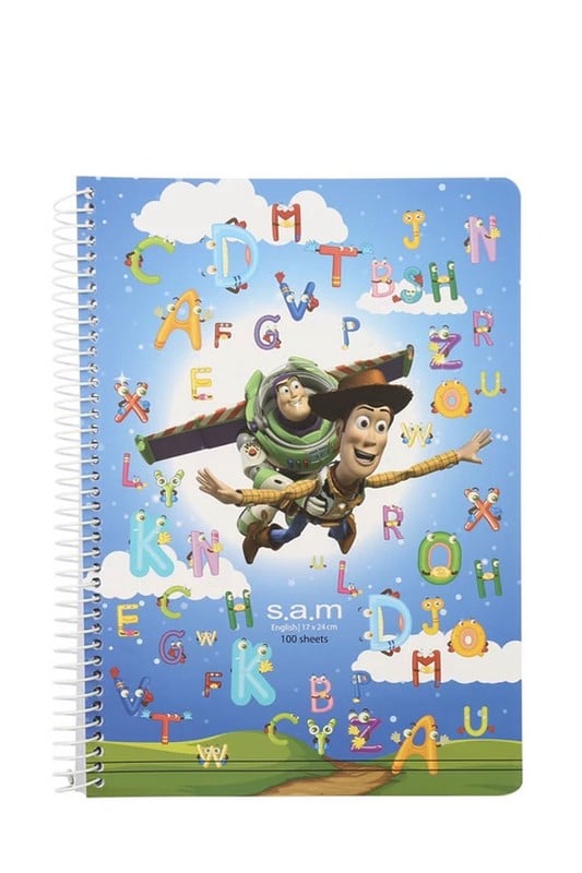 دفتر زبان ۱۰۰ برگ وزیری دو خط سیمی سم