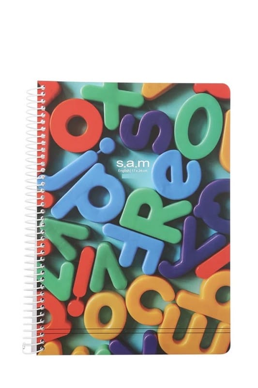 دفتر زبان ۱۰۰ برگ وزیری دو خط سیمی سم