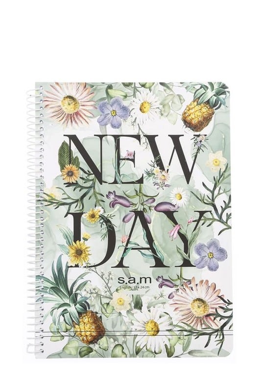 دفتر زبان ۱۰۰ برگ وزیری دو خط سیمی سم