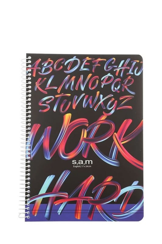 دفتر زبان ۱۰۰ برگ وزیری دو خط سیمی سم