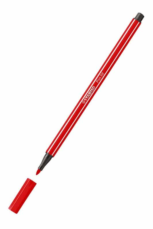 ماژیک pen قرمز گوجه ای کد ۶۸/۴۸ استابیلو stabilo