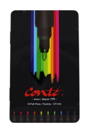 ماژیک ۱۰ رنگ CONTE بسته فلزی