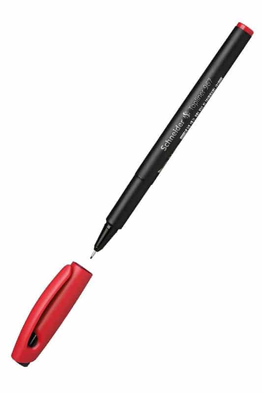 نازک نویس topliner ۹۶۷ قرمز اشنایدر schneider