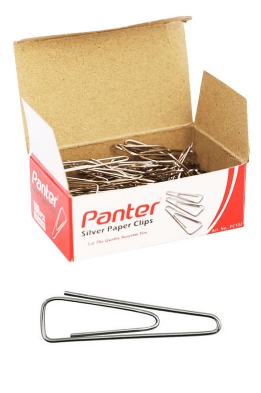 گیره کاغذ نقره ای ۱۰۰ عددی ۳۱mm پنتر panter