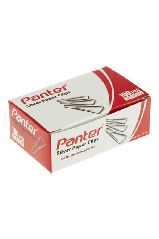 گیره کاغذ نقره ای ۱۰۰ عددی ۳۱mm پنتر panter