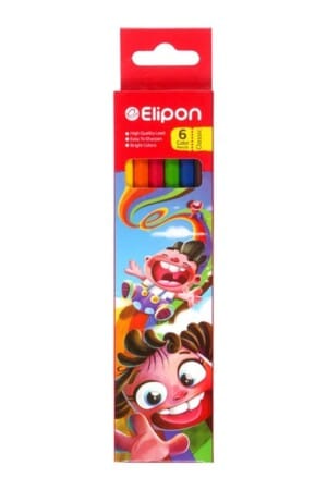 مداد رنگی ۶ رنگ جعبه مقوایی