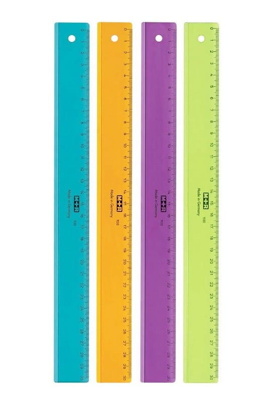 خط کش ۳۰ سانت پلاستیکی رنگی ۱۱۳۰