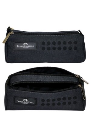 جامدادی دوزیپ پارچه ای طرح گریپ ذغالی ۳۱۹۱۴۹۵۳ فابر کاستل