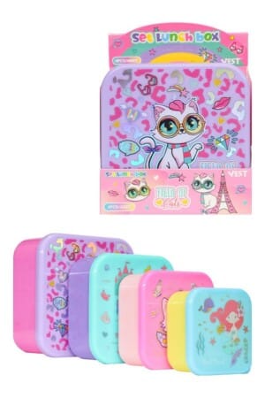 ظرف غذا ۴ سایز گربه عینکی u۲۰۸۵