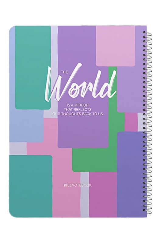 دفتر ۱۰۰ برگ وزیری فلو جلد سخت سیمی پیل