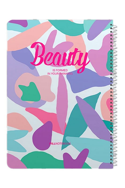 دفتر ۱۰۰ برگ وزیری فلو جلد سخت سیمی پیل