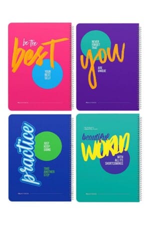 دفتر ۱۰۰ برگ وزیری کالر جلد سخت سیمی پیل