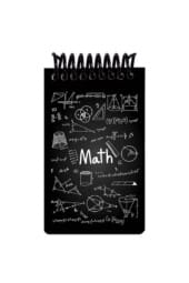 دفتر یادداشت A۷ ریاضی مشکی جلد سخت دات نوت