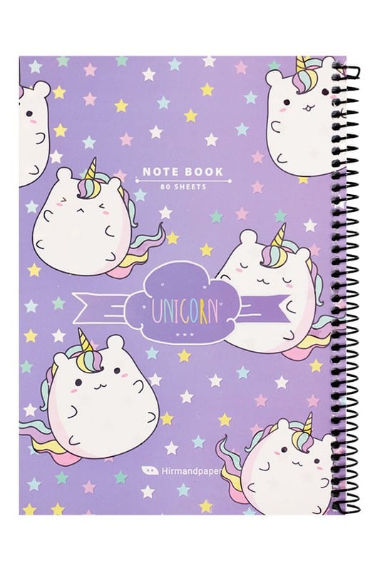 دفتر فانتزی سیمی مقوایی کودکانه ۸۰ برگ هیرمند