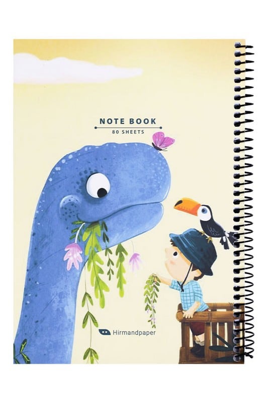 دفتر فانتزی سیمی مقوایی کودکانه ۸۰ برگ هیرمند
