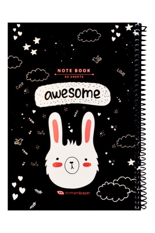 دفتر فانتزی سیمی مقوایی کودکانه ۸۰ برگ هیرمند