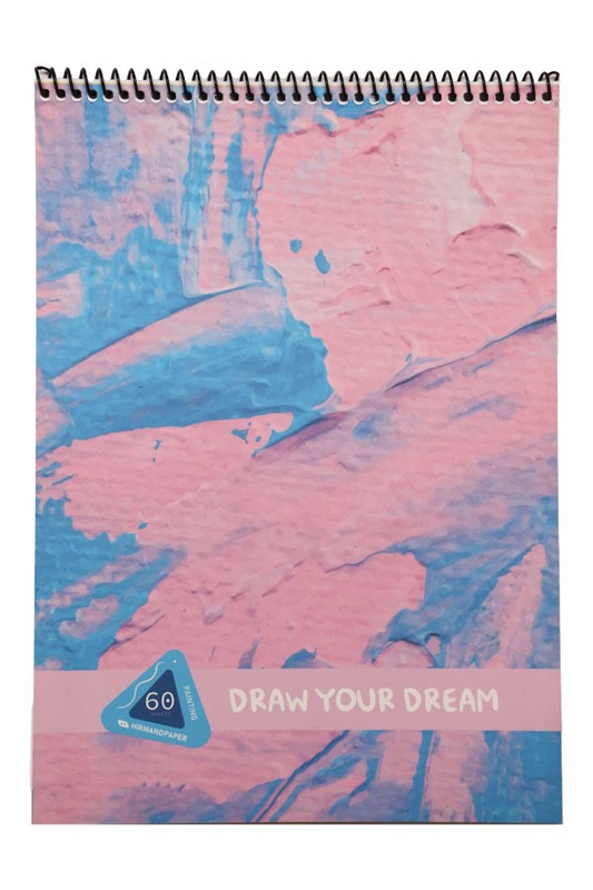 دفتر نقاشی ۶۰ برگ رحلی سیم از بالا