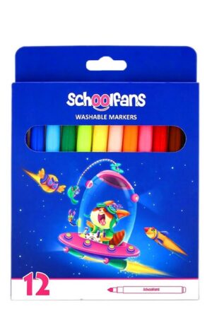 ماژیک ۱۲ رنگ نقاشی ۹۲۴۰۱ اسکول فنس schoolfans