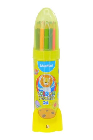 مداد رنگی ۲۴ رنگ موشکی فلزی ۹۲۴۴۱ اسکول فنس