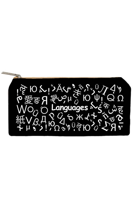 زیپ کیف سایز B۵ languages مشکی دات نوت