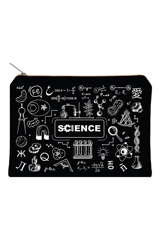زیپ کیف سایز A۵ science مشکی دات نوت
