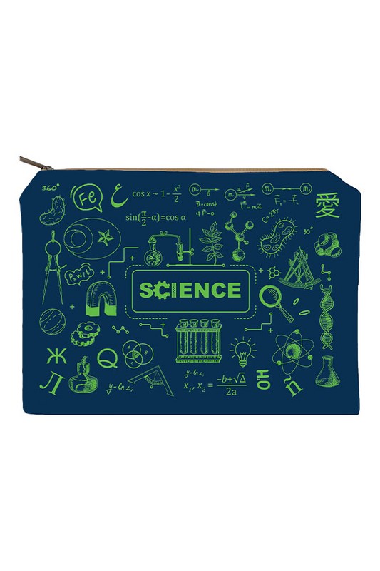 زیپ کیف سایز A۴ Science سرمه ای دات نوت