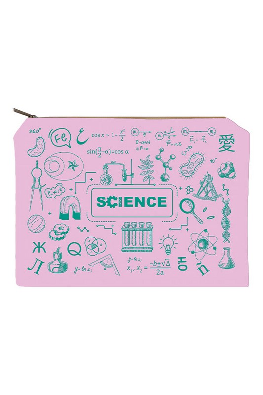 زیپ کیف سایز A۴ Science صورتی دات نوت
