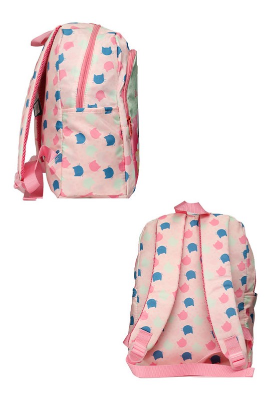 کوله پشتی دو زیپ طرح گربه کد MO۱۱۱-۰۳