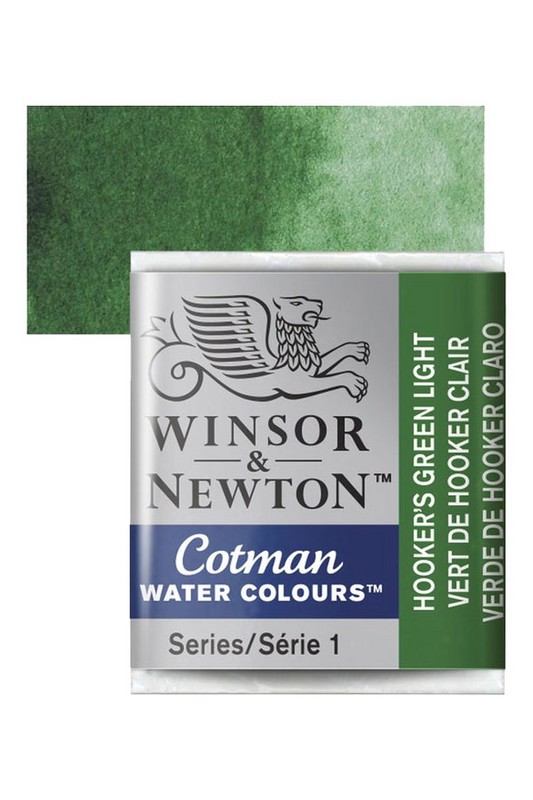 قرص تک رنگ آبرنگ کاتمن Hookers Green Ligt winsor ۳۱۴