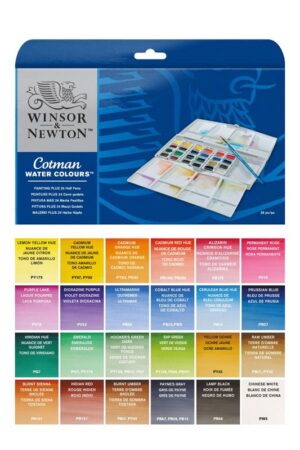 آبرنگ ۲۴ رنگ کاتمن قرص کوچک winsor