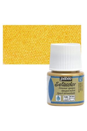 رنگ پارچه ستاکالر رنگ shimmer rich gold کد ۶۲ اپک ۴۵ میل