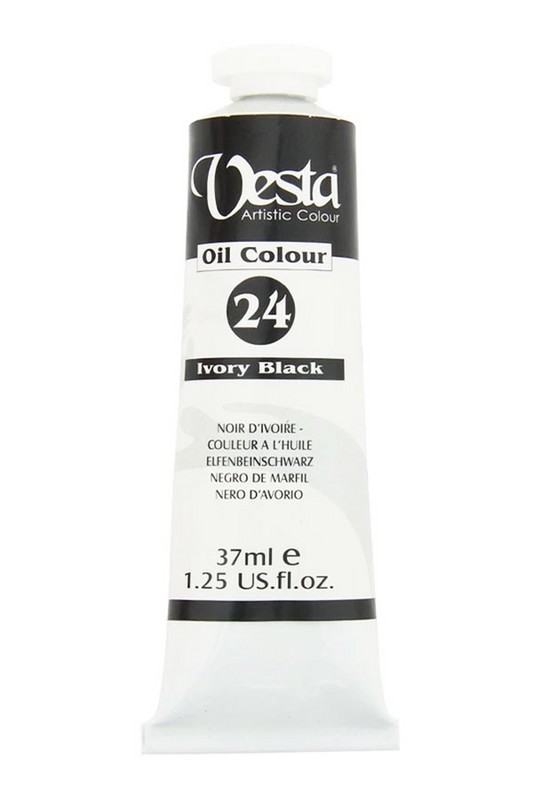 رنگ روغن ۳۷ میل کد Ivory Black ۲۴
