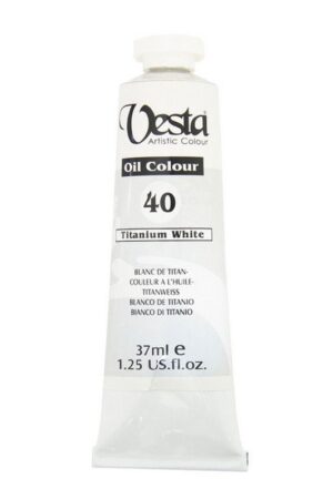 رنگ روغن ۳۷ میل کد Titanium White ۴۰