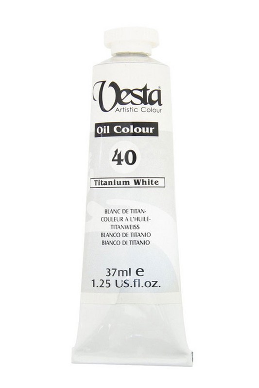 رنگ روغن ۳۷ میل کد Titanium White ۴۰