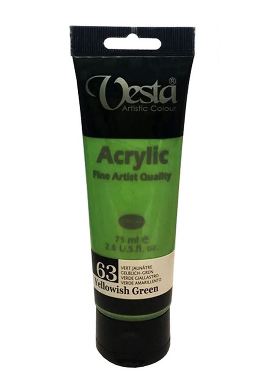رنگ اکریلیک ۷۵ میل کد ۶۳ Yellowish Green