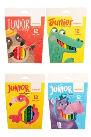 ماژیک نقاشی ۱۲ رنگ جونیور Fa۹۲۲۲۰۱ اسکول فنس schoolfans