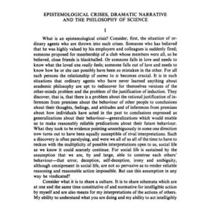 تصویر مقاله وکتاب بحران های معرفت شناختی و روایت داستانی