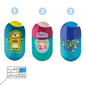 تراش بیضی به همراه پاک کن طرح هیولا کیک دایره