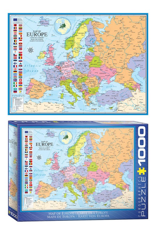 پازل map of europe ۶۰۰۰ ۰۷۸۹ ۱۰۰۰pcs