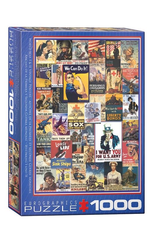 پازل world war ۱ & ۲ vintage posters  ۶۰۰۰ ۰۹۳۷ ۱۰۰۰pcs