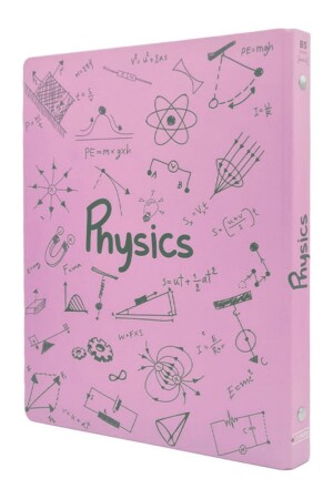 دفتر کلاسوری جلد سخت فیزیک صورتی